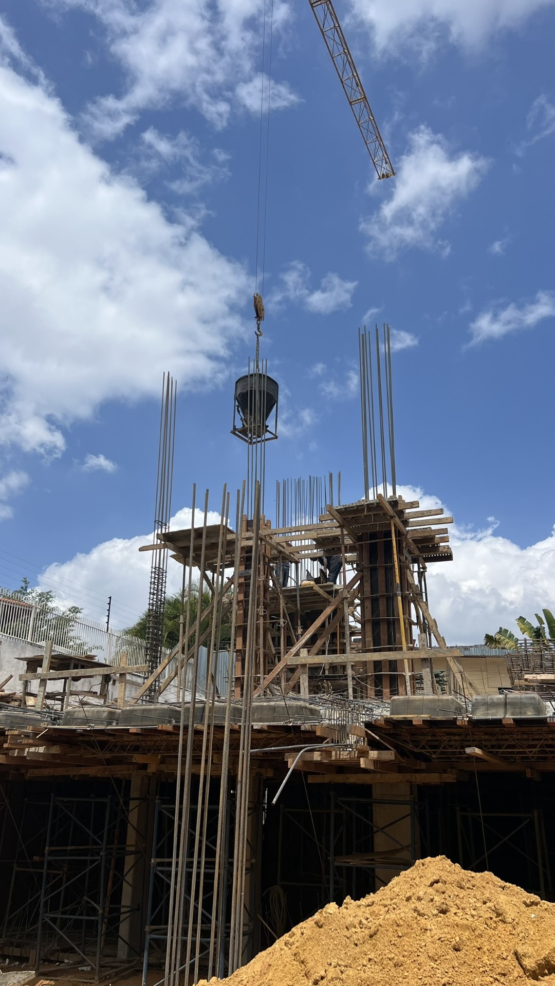 Vaciado de concreto en obra